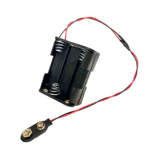 Suporte para 6 pilhas com conector de 9v